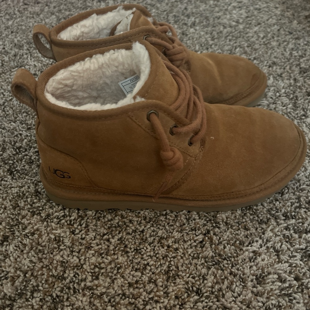 UGG Tan Suede Boots with Plush Lining